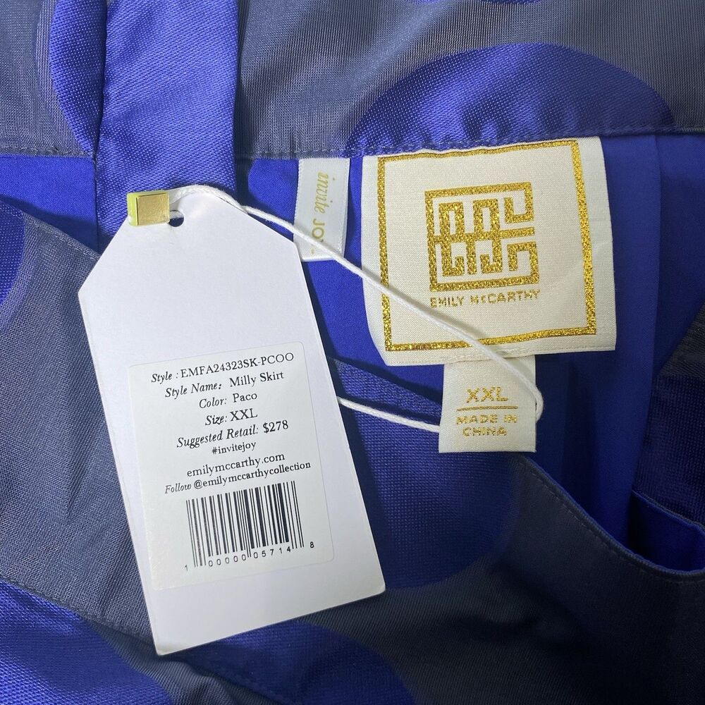 New Emily McCarthy Blue Celeste Crop Top XL Skirt XXL In Paco Two Piece Skirt - Picture 15 of 16